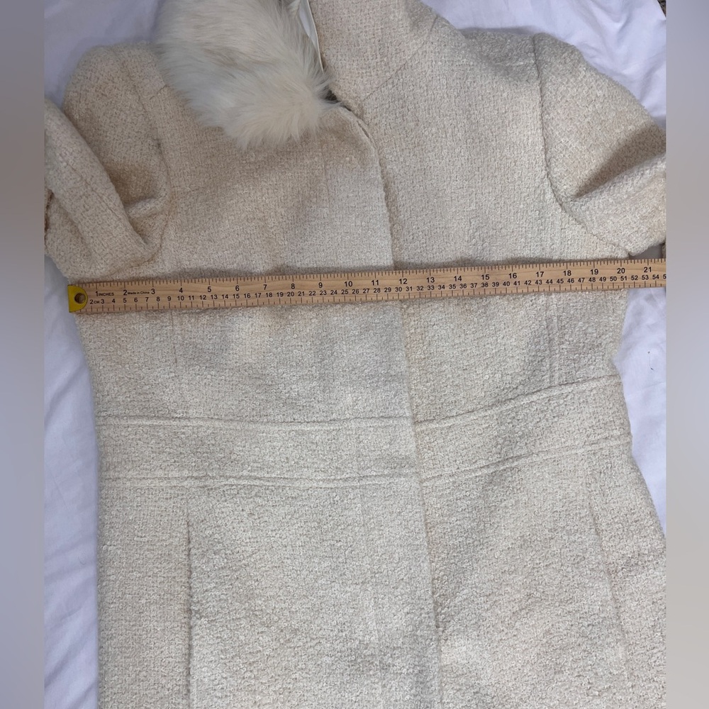 Marvin Richards Cream Teddy Jacket with Removable Faux Fur Collar - Picture 9 of 11